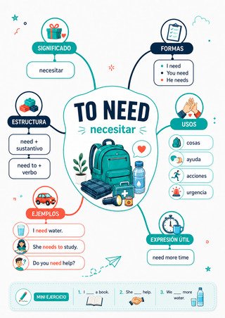 Mapa mental: verbo To Need